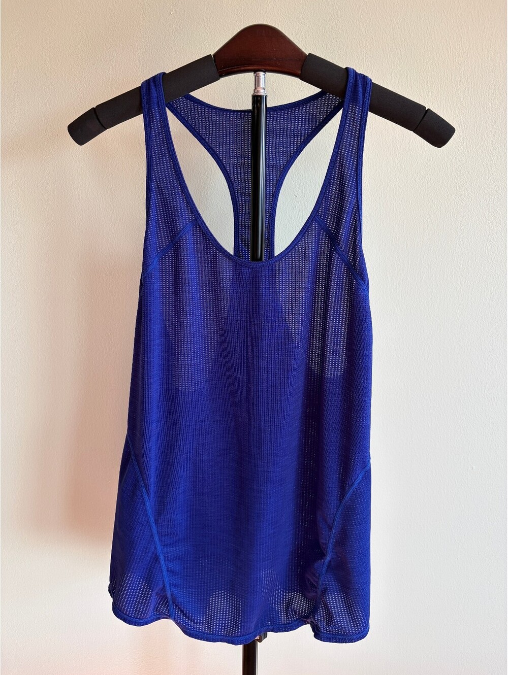 Zella Women’s Medium Blue Mesh Racerback Tank Top Reflective Athletic Workout